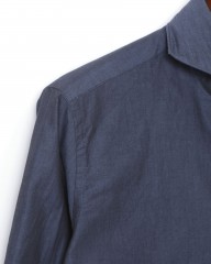giannettoカッタウェイ シャンブレーネイビー シャツ【VINCI FIT/ヴィンチフィット】mb_04l