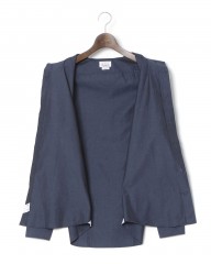 giannettoカッタウェイ シャンブレーネイビー シャツ【VINCI FIT/ヴィンチフィット】mb_09l