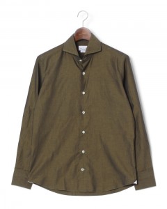 カッタウェイ シャンブレーカーキ シャツ【VINCI FIT/ヴィンチフィット】