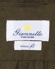 giannettoカッタウェイ シャンブレーカーキ シャツ【VINCI FIT/ヴィンチフィット】mb_08l
