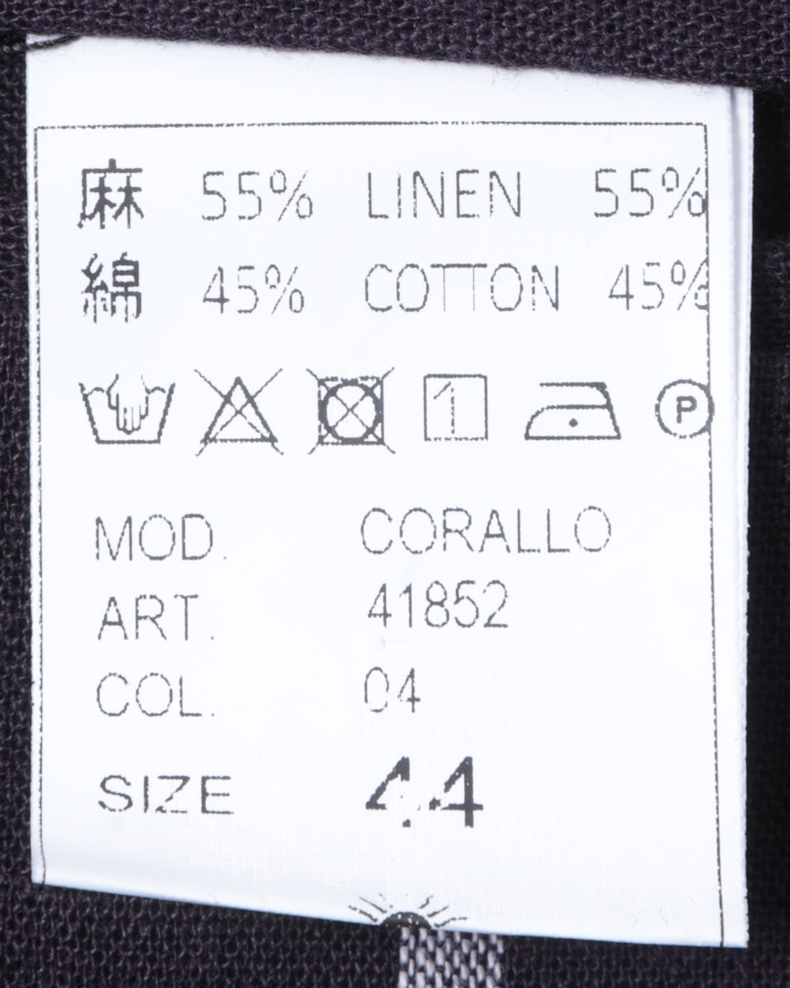 ストライプコットンリネン 2Bシングルジャケット【CORALLO ストライプコットンリネン 2Bシングルジャケット【CORALLO