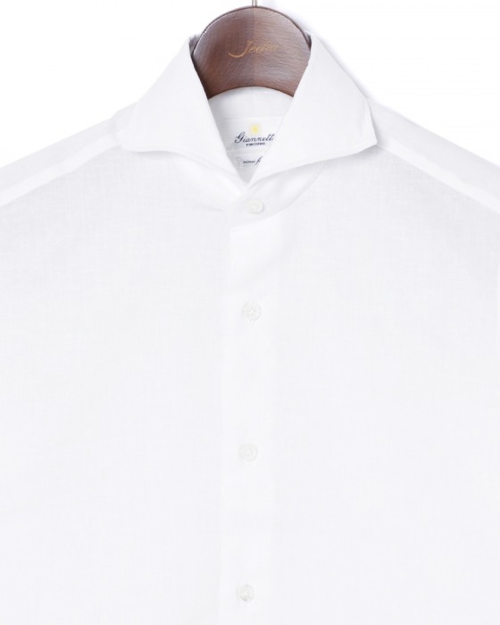 giannettoコットンリネン カッタウェイシャツ【VINCI FIT】03l