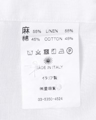 giannettoコットンリネン カッタウェイシャツ【VINCI FIT】mb_16l