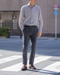 giannettoコットンリネン カッタウェイシャツ【VINCI FIT】mb_ma