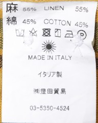 giannettoコットンリネンストライプ カッタウェイシャツ【VINCI FIT】mb_15l