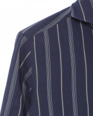 giannettoコットンガーゼストライプカッタウェイシャツ【VINCI FIT】mb_06l