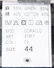 giannettoブラックチェックコットンリネン 2Bシングルジャケット【CORALLO】mb_20l