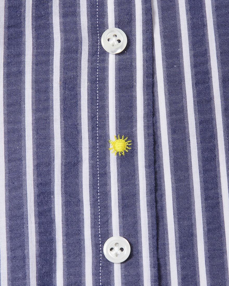 giannettoシアサッカー ストライプ カッタウェイシャツ 【SLIM FIT】08l