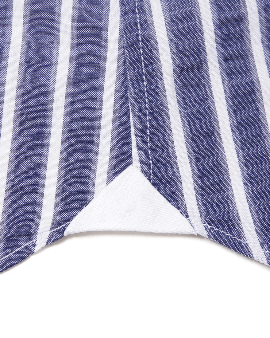 giannettoシアサッカー ストライプ カッタウェイシャツ 【SLIM FIT】11l