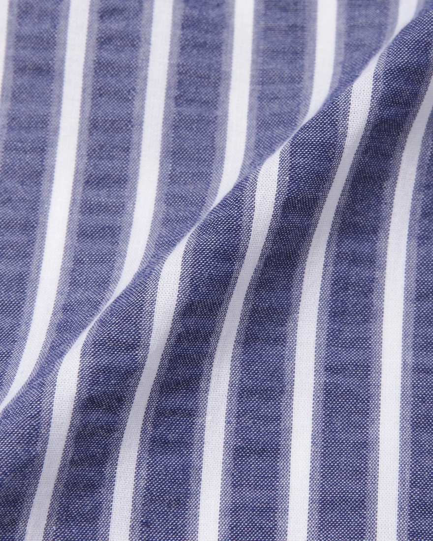 giannettoシアサッカー ストライプ カッタウェイシャツ 【SLIM FIT】16l