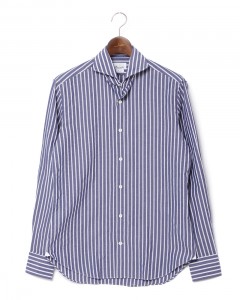 シアサッカー ストライプ カッタウェイシャツ 【SLIM FIT】