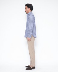 giannettoシアサッカー ストライプ カッタウェイシャツ 【SLIM FIT】mb_02l