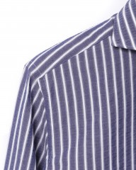 giannettoシアサッカー ストライプ カッタウェイシャツ 【SLIM FIT】mb_07l