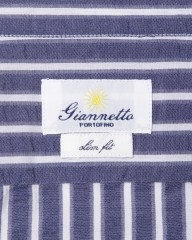 giannettoシアサッカー ストライプ カッタウェイシャツ 【SLIM FIT】mb_12l