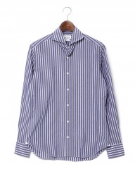 giannettoシアサッカー ストライプ カッタウェイシャツ 【SLIM FIT】mb_c0