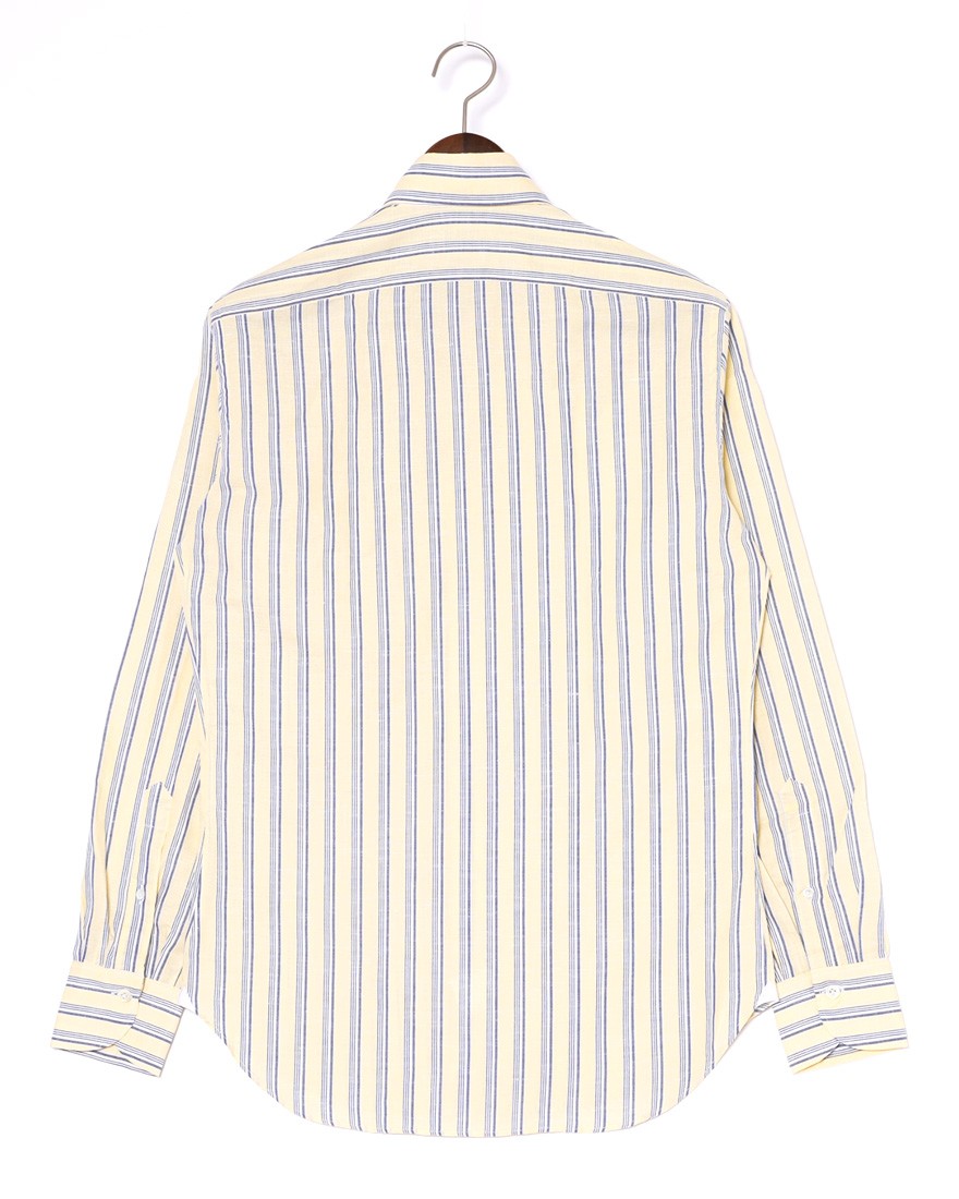 giannettoコットンリネン ストライプ カッタウェイシャツ 【SLIM FIT】04l