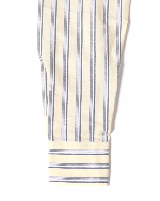 giannettoコットンリネン ストライプ カッタウェイシャツ 【SLIM FIT】13l