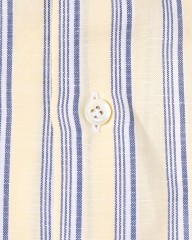 giannettoコットンリネン ストライプ カッタウェイシャツ 【SLIM FIT】mb_07l