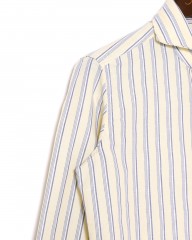 giannettoコットンリネン ストライプ カッタウェイシャツ 【SLIM FIT】mb_09l