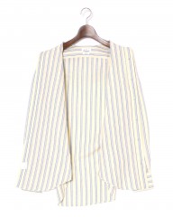 giannettoコットンリネン ストライプ カッタウェイシャツ 【SLIM FIT】mb_10l