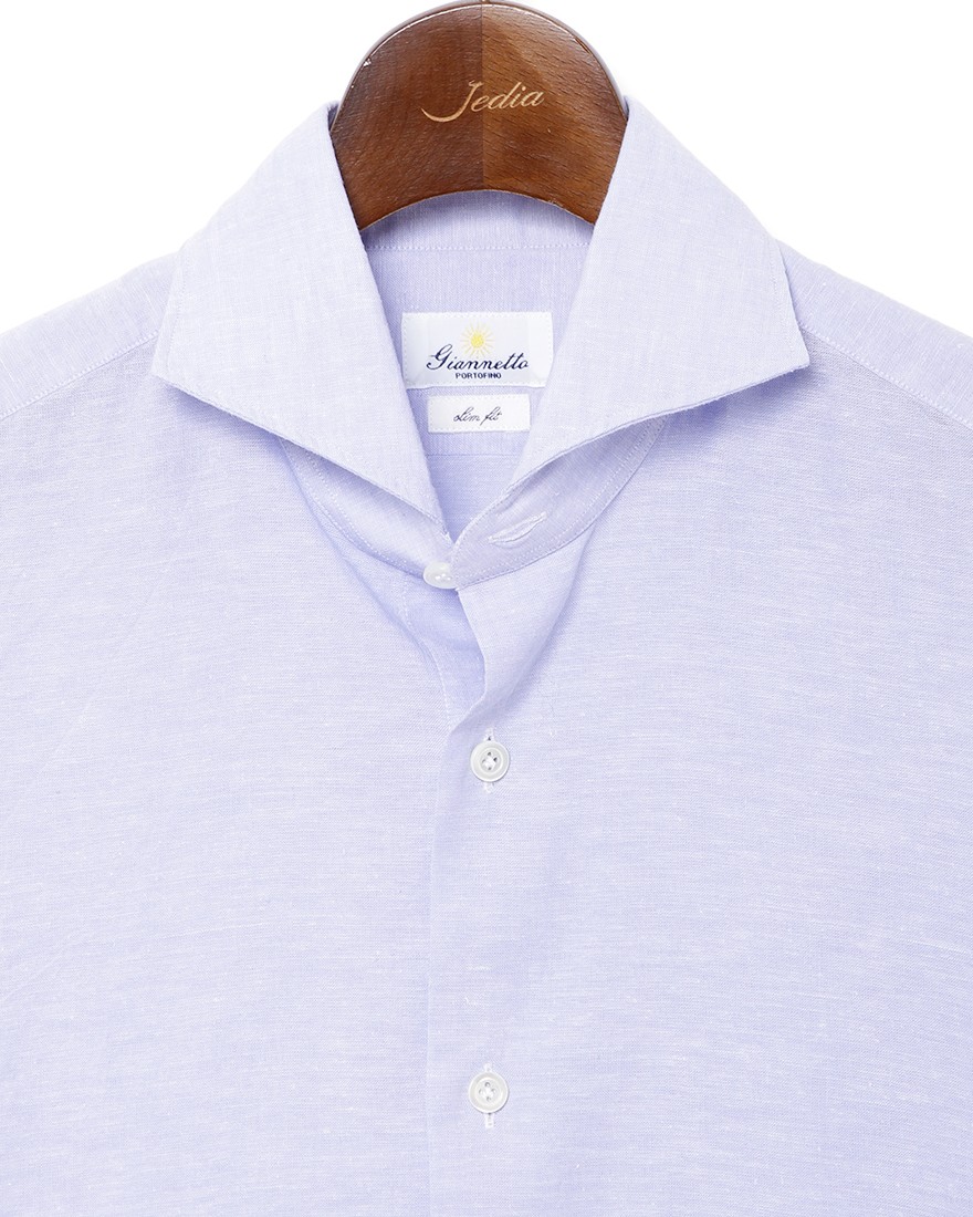 giannettoリネンコットン カッタウェイシャツ 【SLIM FIT】04l