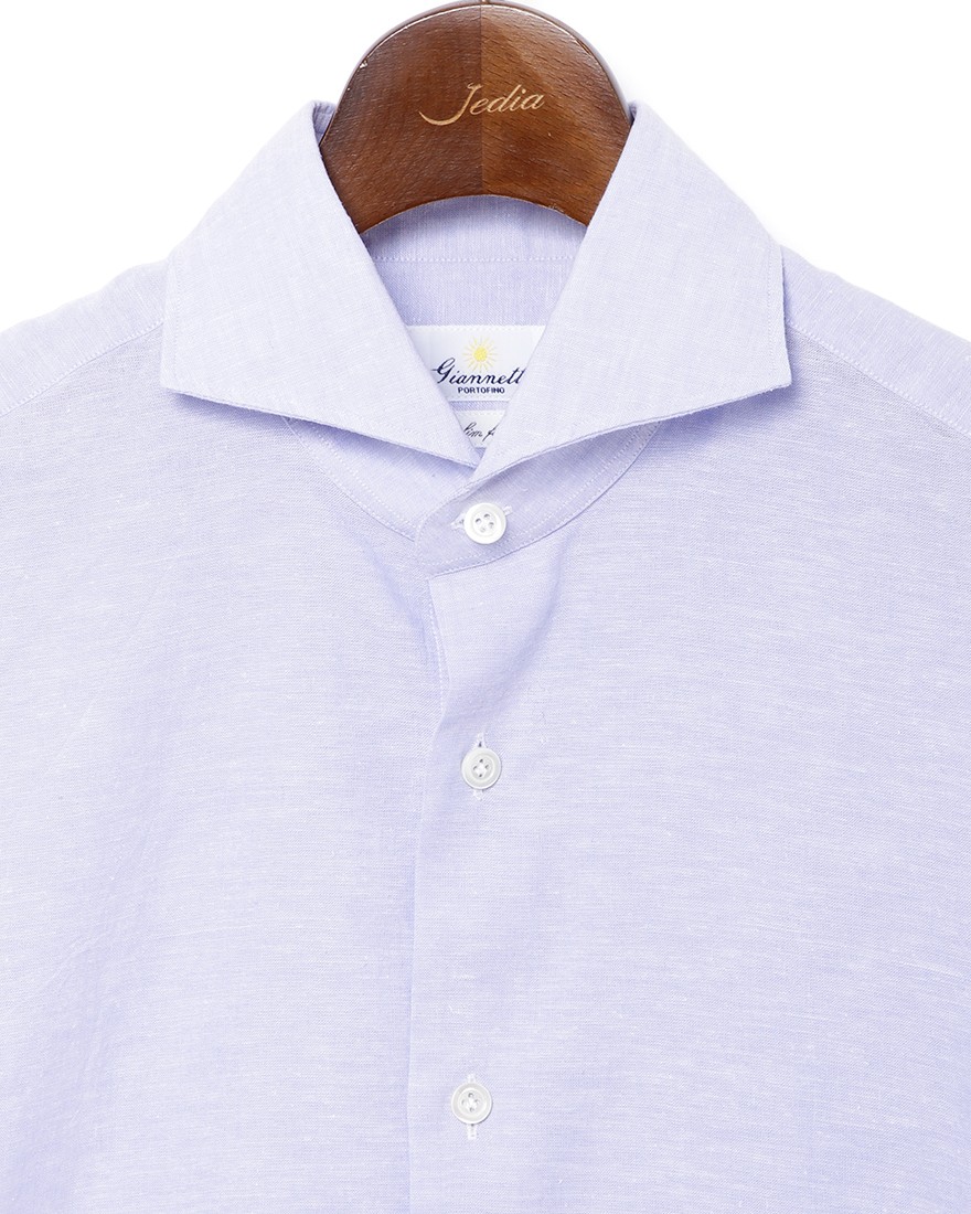 giannettoリネンコットン カッタウェイシャツ 【SLIM FIT】05l