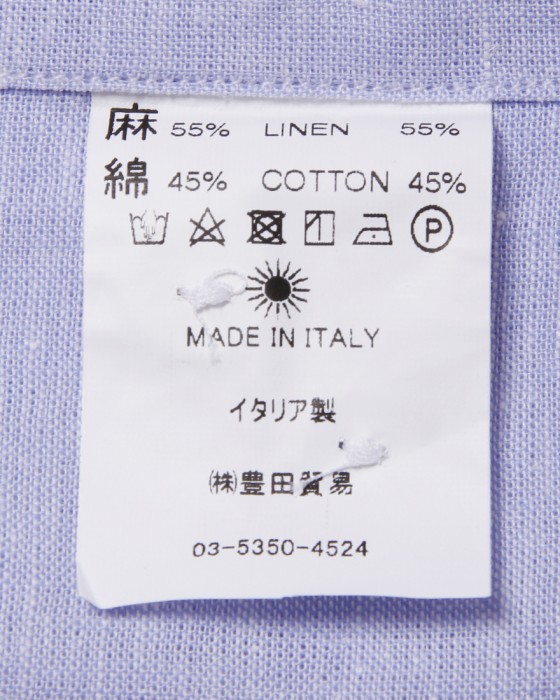 giannettoリネンコットン カッタウェイシャツ 【SLIM FIT】16l