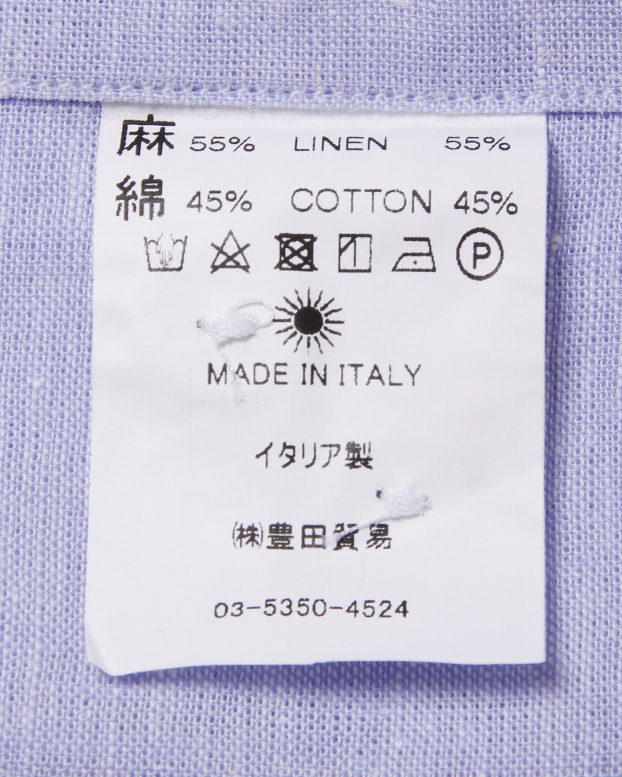 giannettoリネンコットン カッタウェイシャツ 【SLIM FIT】16l