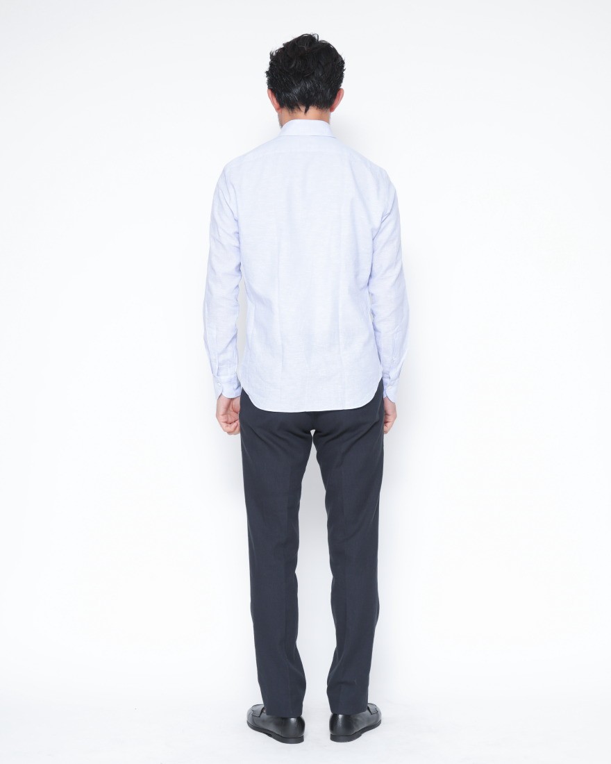 giannettoリネンコットン カッタウェイシャツ 【SLIM FIT】19l