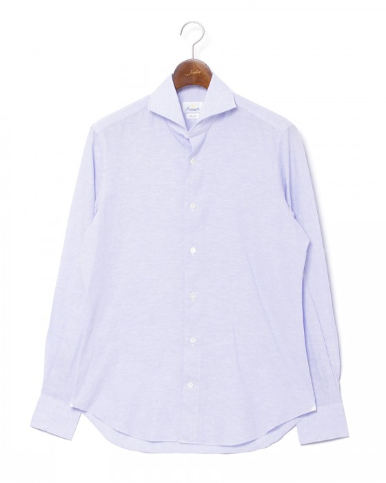 giannettoリネンコットン カッタウェイシャツ 【SLIM FIT】c1