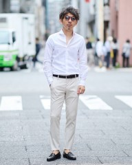 giannettoリネンコットン カッタウェイシャツ 【SLIM FIT】mb_ma
