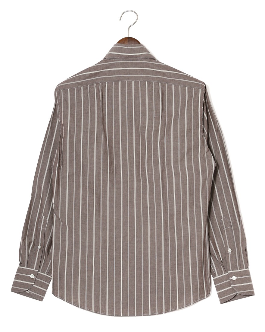 giannettoストライプコットン  カッタウェイ シャツ【VINCI FIT/ヴィンチフィット】04l