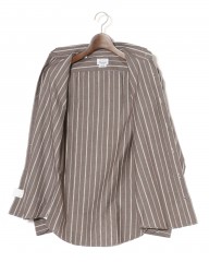 giannettoストライプコットン  カッタウェイ シャツ【VINCI FIT/ヴィンチフィット】mb_12l