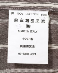 giannettoストライプコットン  カッタウェイ シャツ【VINCI FIT/ヴィンチフィット】mb_18l