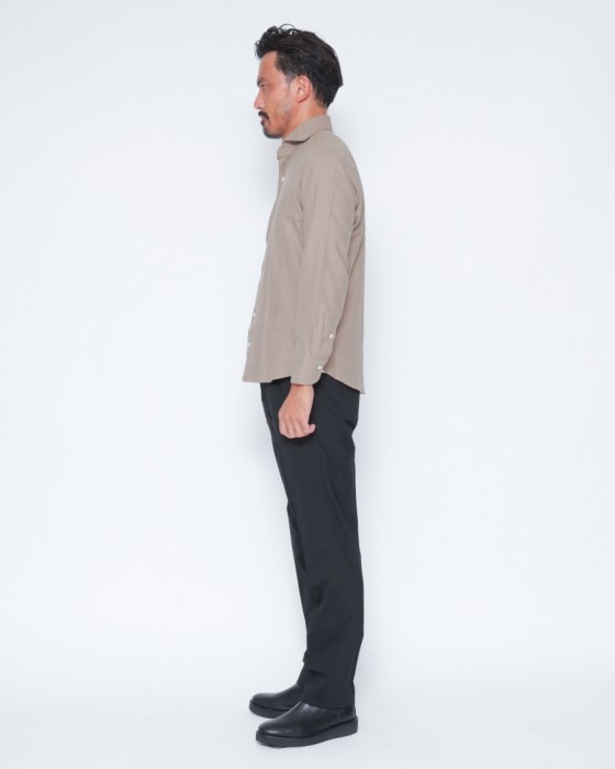 giannettoコットンフランネル カッタウェイ シャツ【VINCI FIT/ヴィンチフィット】02l