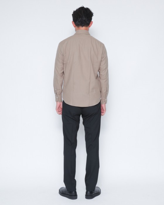 giannettoコットンフランネル カッタウェイ シャツ【VINCI FIT/ヴィンチフィット】03l