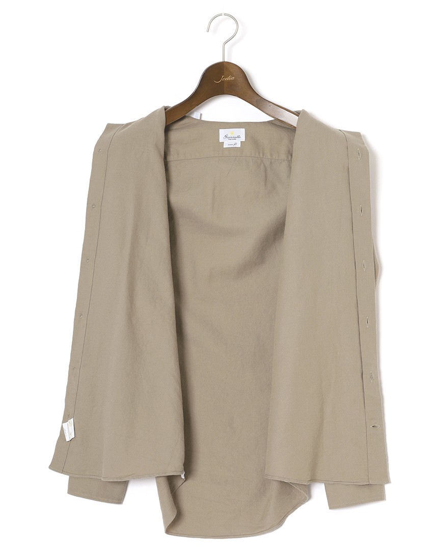 giannettoコットンフランネル カッタウェイ シャツ【VINCI FIT/ヴィンチフィット】11l