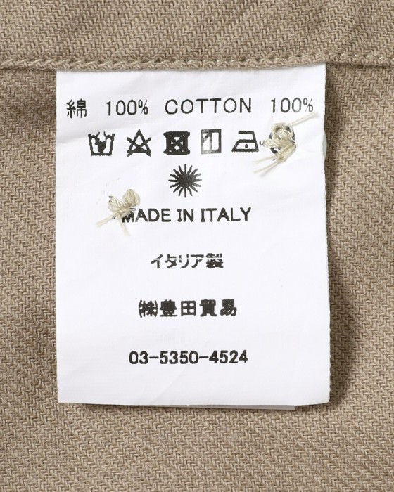 giannettoコットンフランネル カッタウェイ シャツ【VINCI FIT/ヴィンチフィット】18l