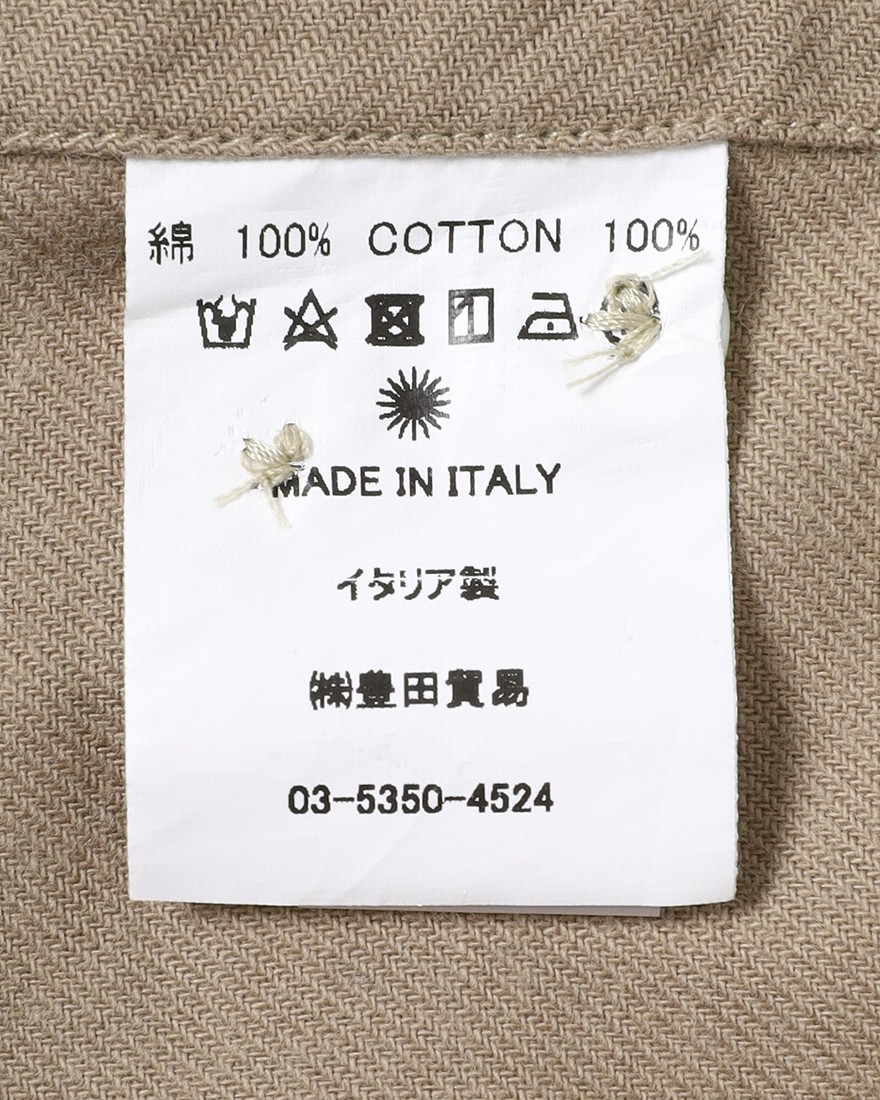 giannettoコットンフランネル カッタウェイ シャツ【VINCI FIT/ヴィンチフィット】18l