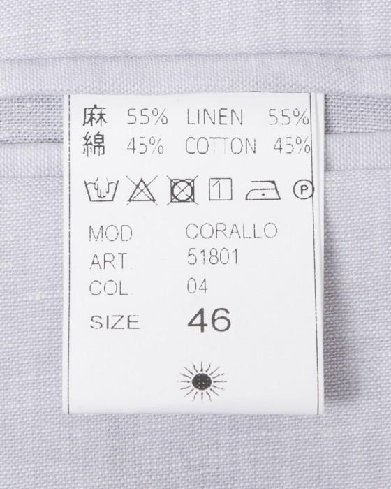 giannettoリネンコットン 2Bシングルジャケット【CORALLO/コラッロ】23l
