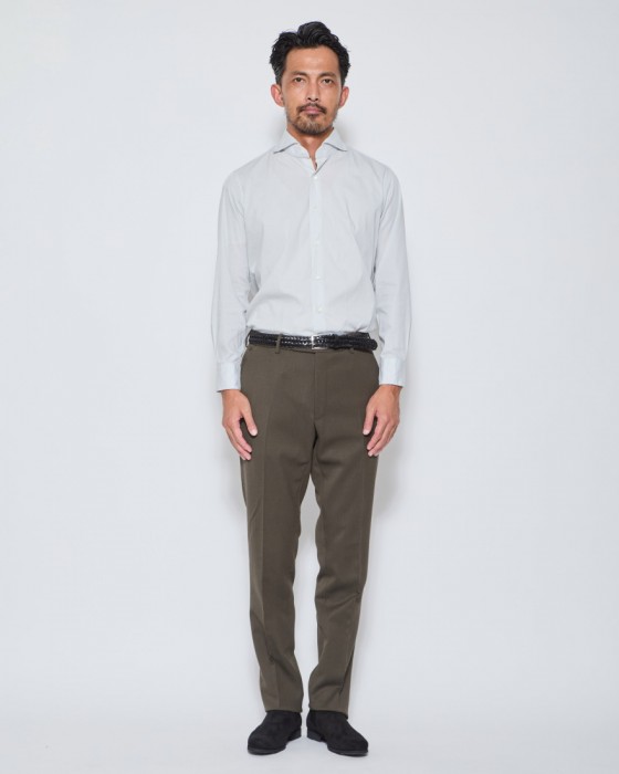 giannettoストレッチコットン カッタウェイ シャツ【VINCI FIT/ヴィンチフィット】01l
