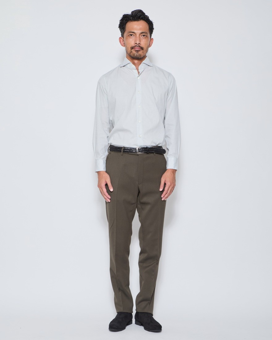 giannettoストレッチコットン カッタウェイ シャツ【VINCI FIT/ヴィンチフィット】01l