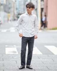 giannettoストレッチコットン カッタウェイ シャツ【VINCI FIT/ヴィンチフィット】mb_ma