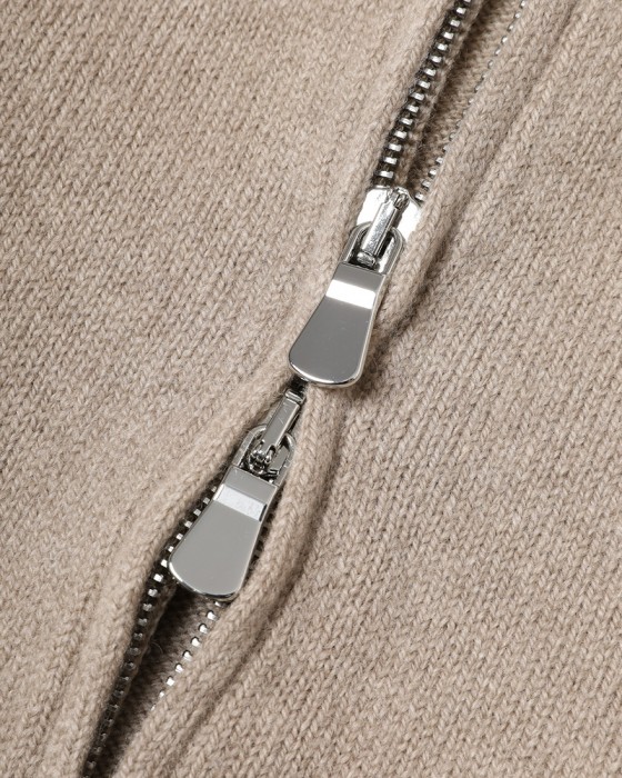 FILIPPO DE LAURENTIIS7G カシミヤ混ウール フルジップニット11l