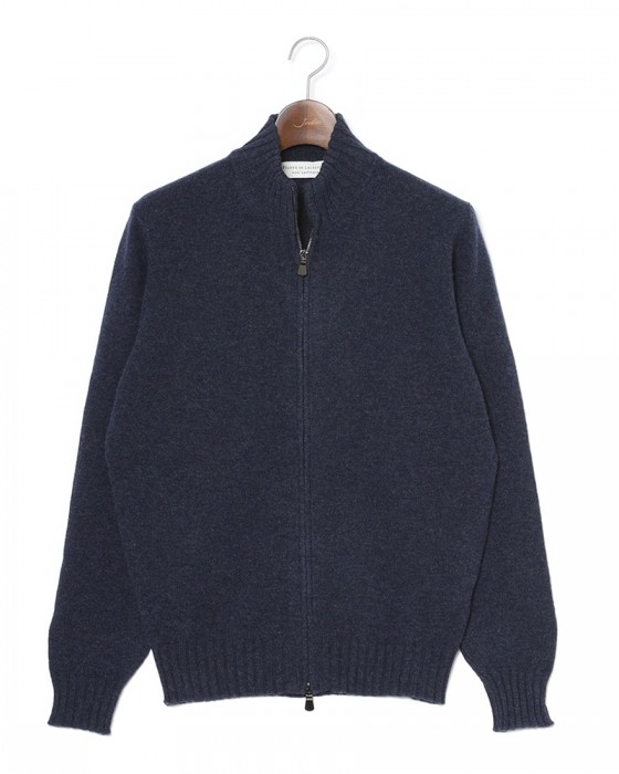 FILIPPO DE LAURENTIIS7G カシミヤ混ウール フルジップニットc2