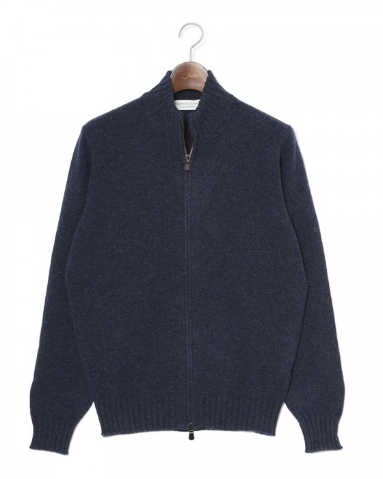 FILIPPO DE LAURENTIIS7G カシミヤ混ウール フルジップニットma