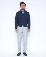 FILIPPO DE LAURENTIIS7G カシミヤ混ウール フルジップニットmb_01l