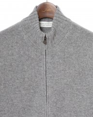 FILIPPO DE LAURENTIIS7G カシミヤ混ウール フルジップニットmb_08l