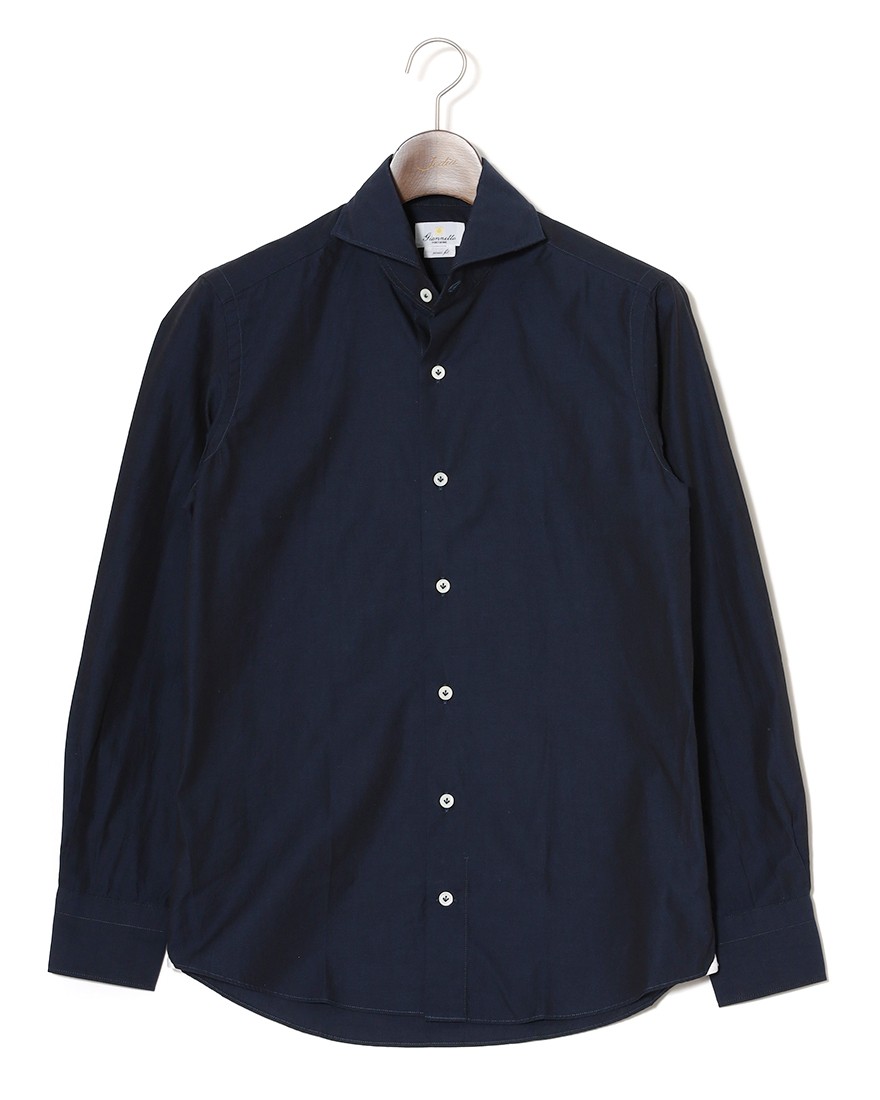 giannettoシャンブレー カッタウェイ シャツ【VINCI FIT/ヴィンチフィット】c0