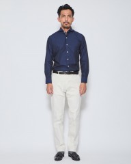 giannettoシャンブレー カッタウェイ シャツ【VINCI FIT/ヴィンチフィット】mb_01l